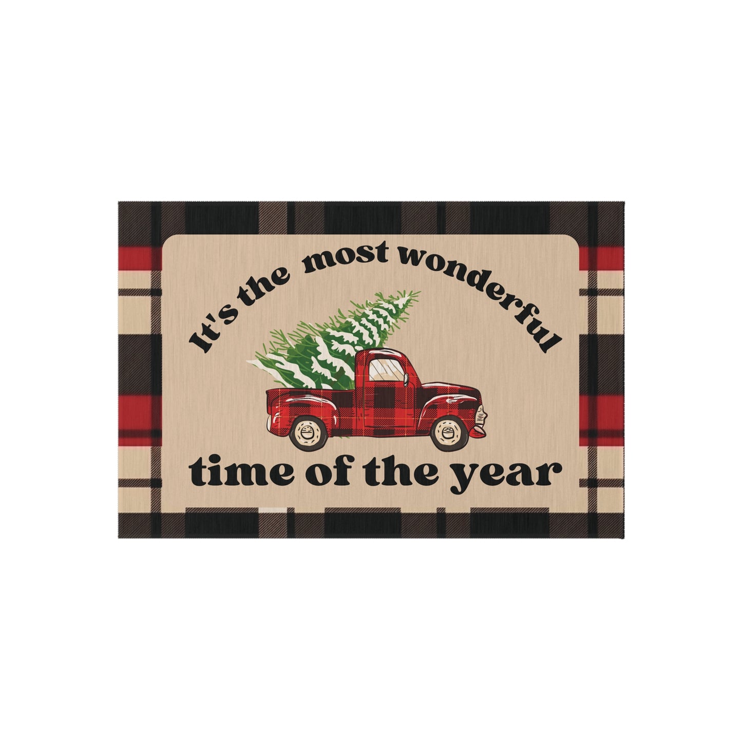 It’s the Most Wonderful Time of the Year Outdoor Mat – Festive Porch & Entryway Décor