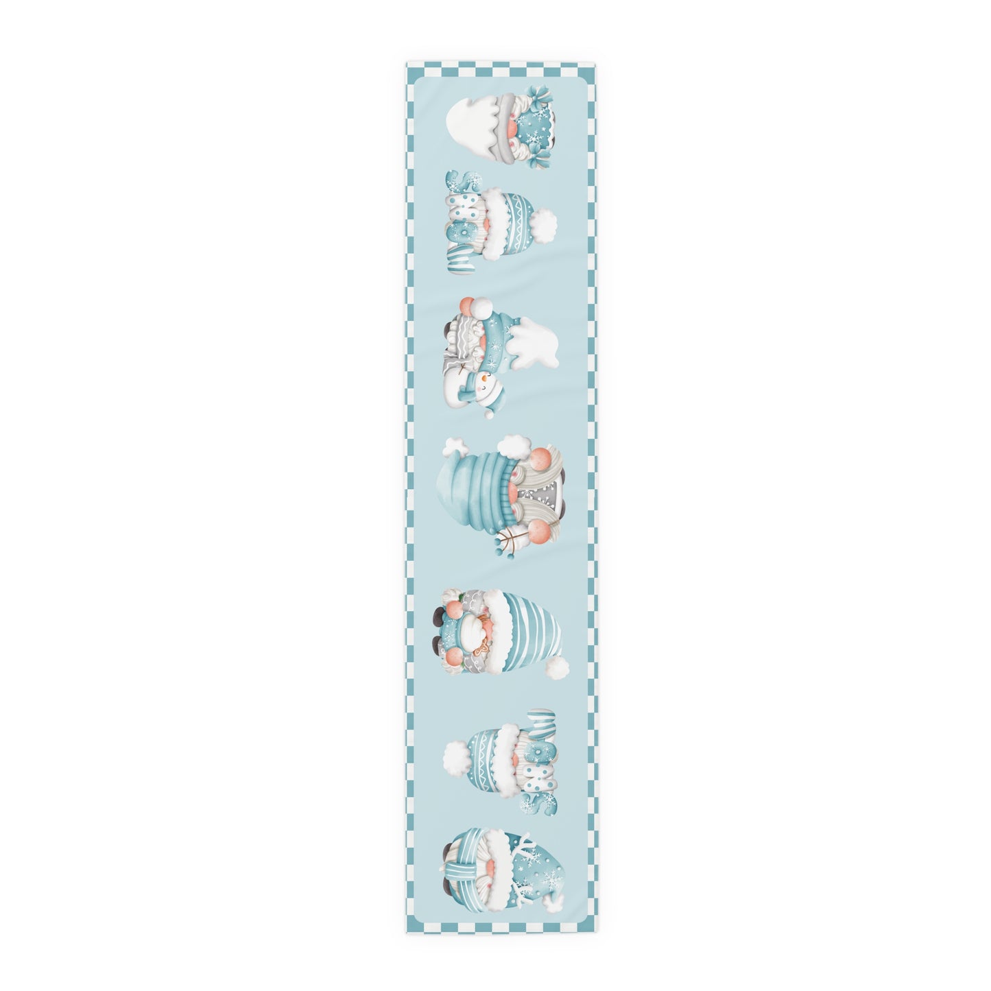 Holiday Gnomes Table Runner – Festive Polyester Table Decor for Christmas & Seasonal Dining