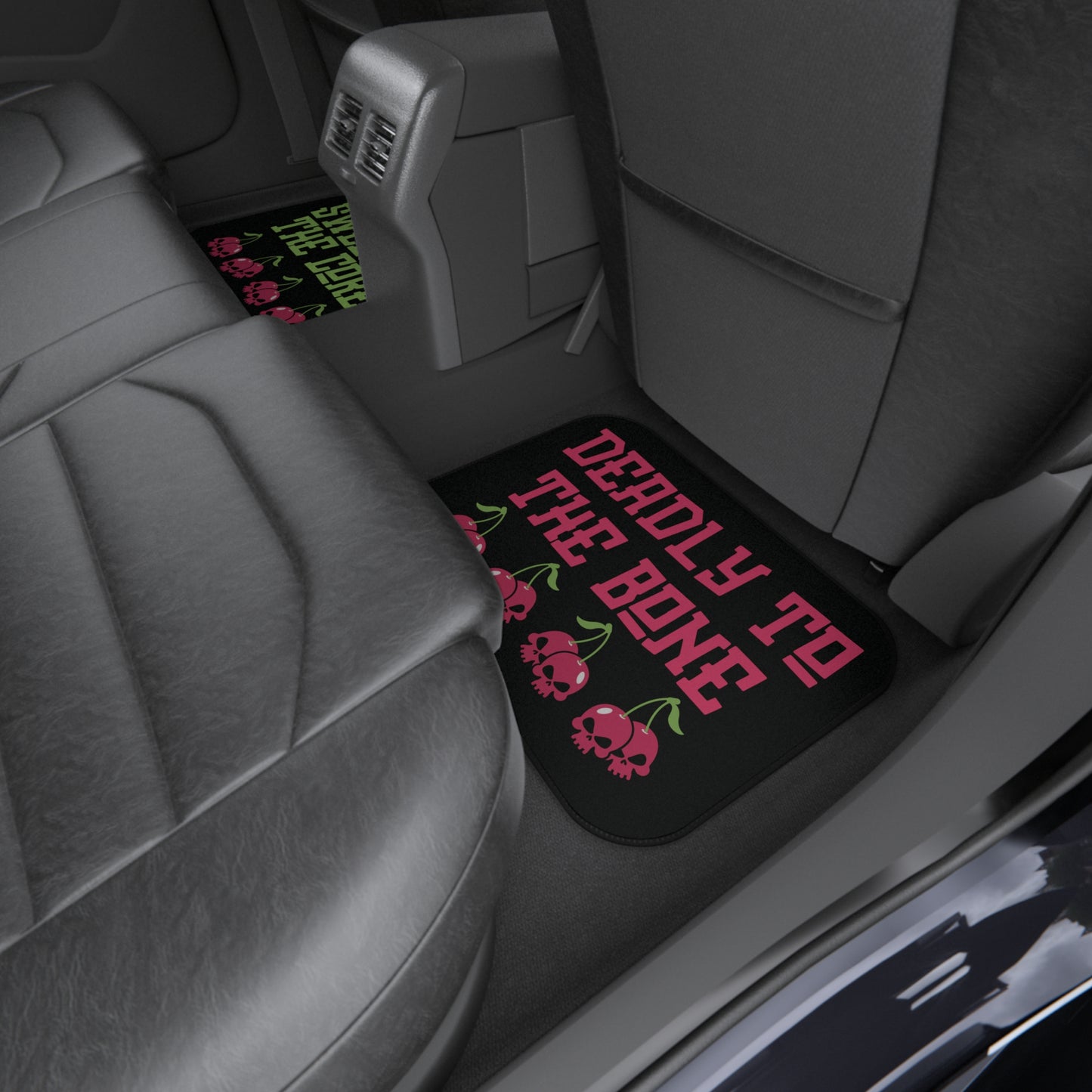 Sweet to the Core Skull Cherry Car Mat Set – Gothic Vehicle Floor Mats