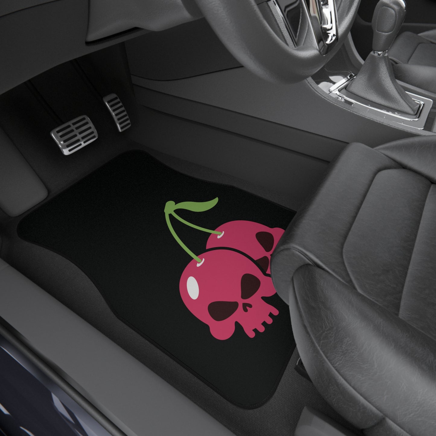 Sweet to the Core Skull Cherry Car Mat Set – Gothic Vehicle Floor Mats