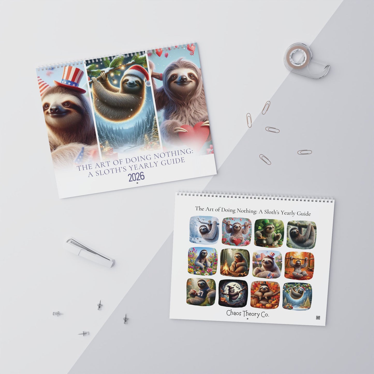 The Art of Doing Nothing - 2026 Sloth Wall Calendar