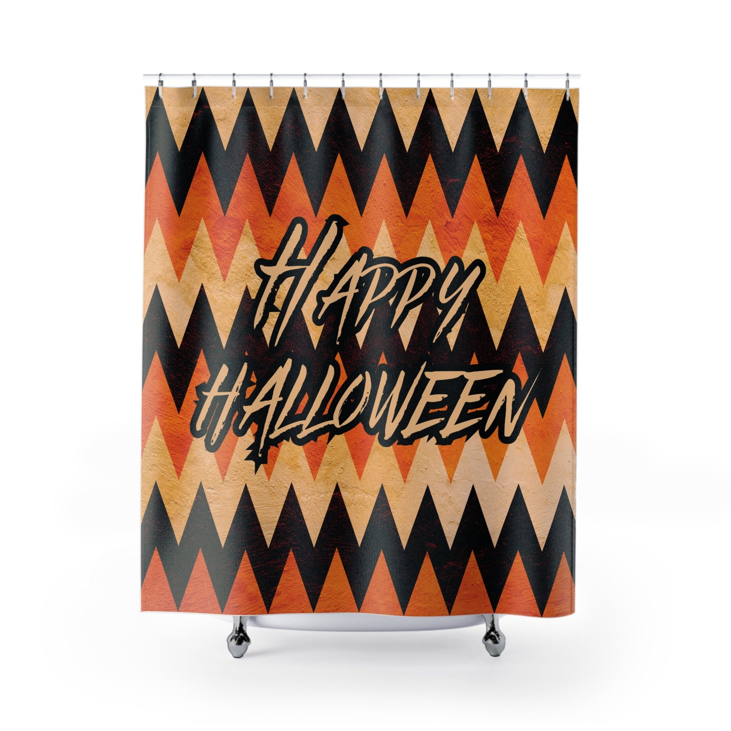 Happy Halloween Shower Curtain – Spooky & Fun Bathroom Décor
