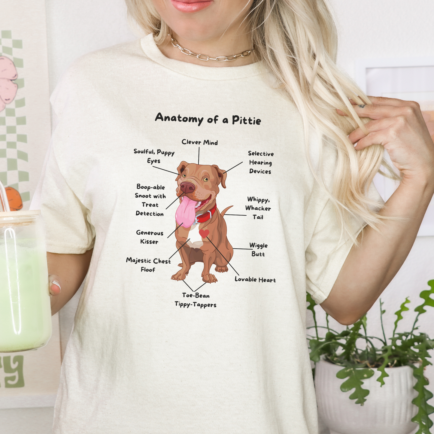 Anatomy of a Pittie T-Shirt – Funny Pitbull Lover Graphic Tee