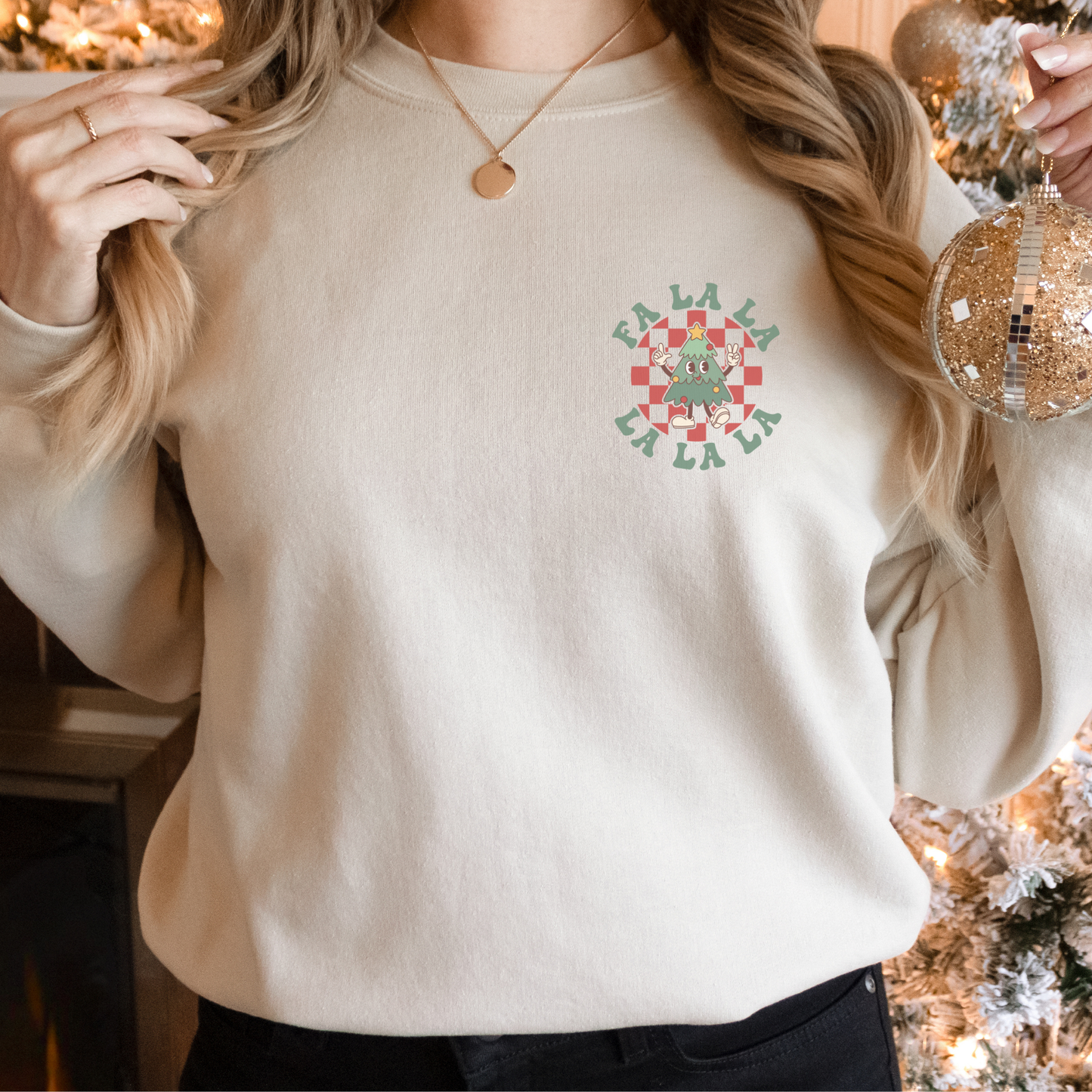 Deck the Halls and Not Your Husband Women’s Sweatshirt – Funny Christmas Crewneck