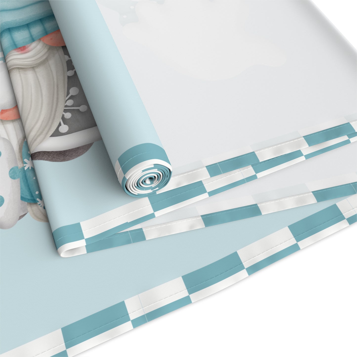 Holiday Gnomes Table Runner – Festive Polyester Table Decor for Christmas & Seasonal Dining