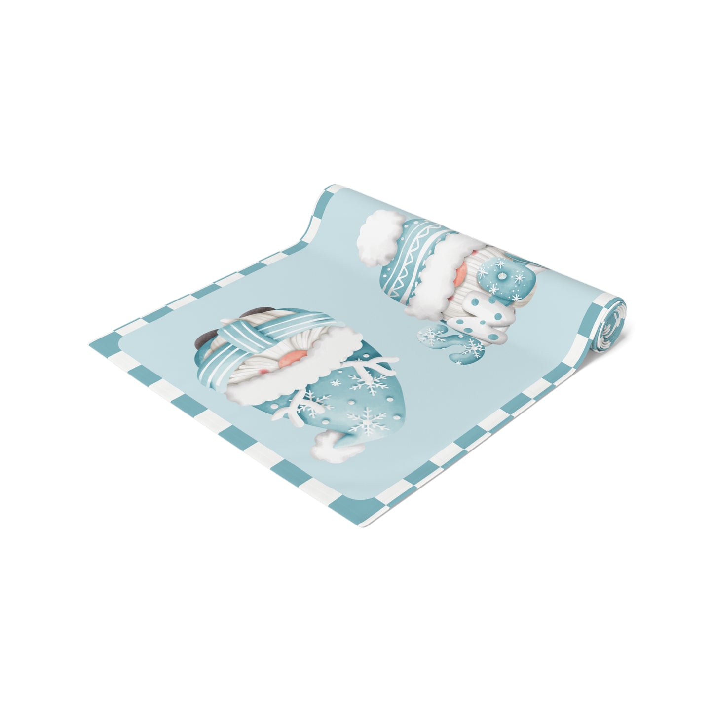 Holiday Gnomes Table Runner – Festive Polyester Table Decor for Christmas & Seasonal Dining