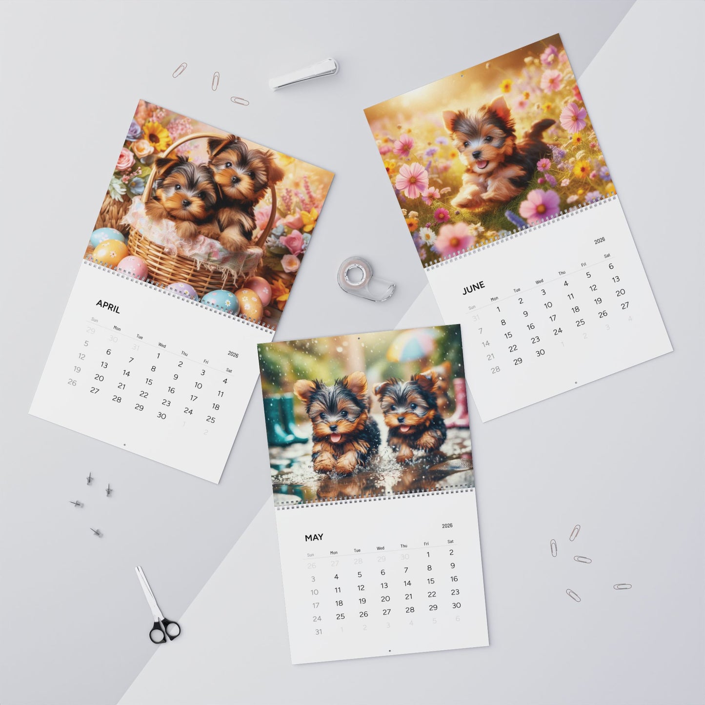 Yorkie Joy 2026 Wall Calendar – A Year of Adorable Puppy Moments