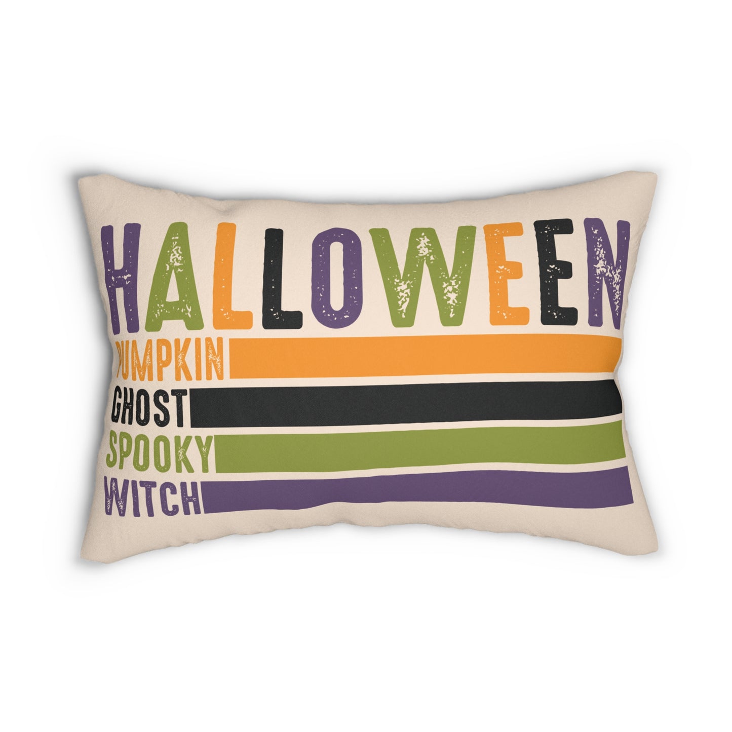 Halloween Retro Lumbar Pillow – Spooky Season Charm