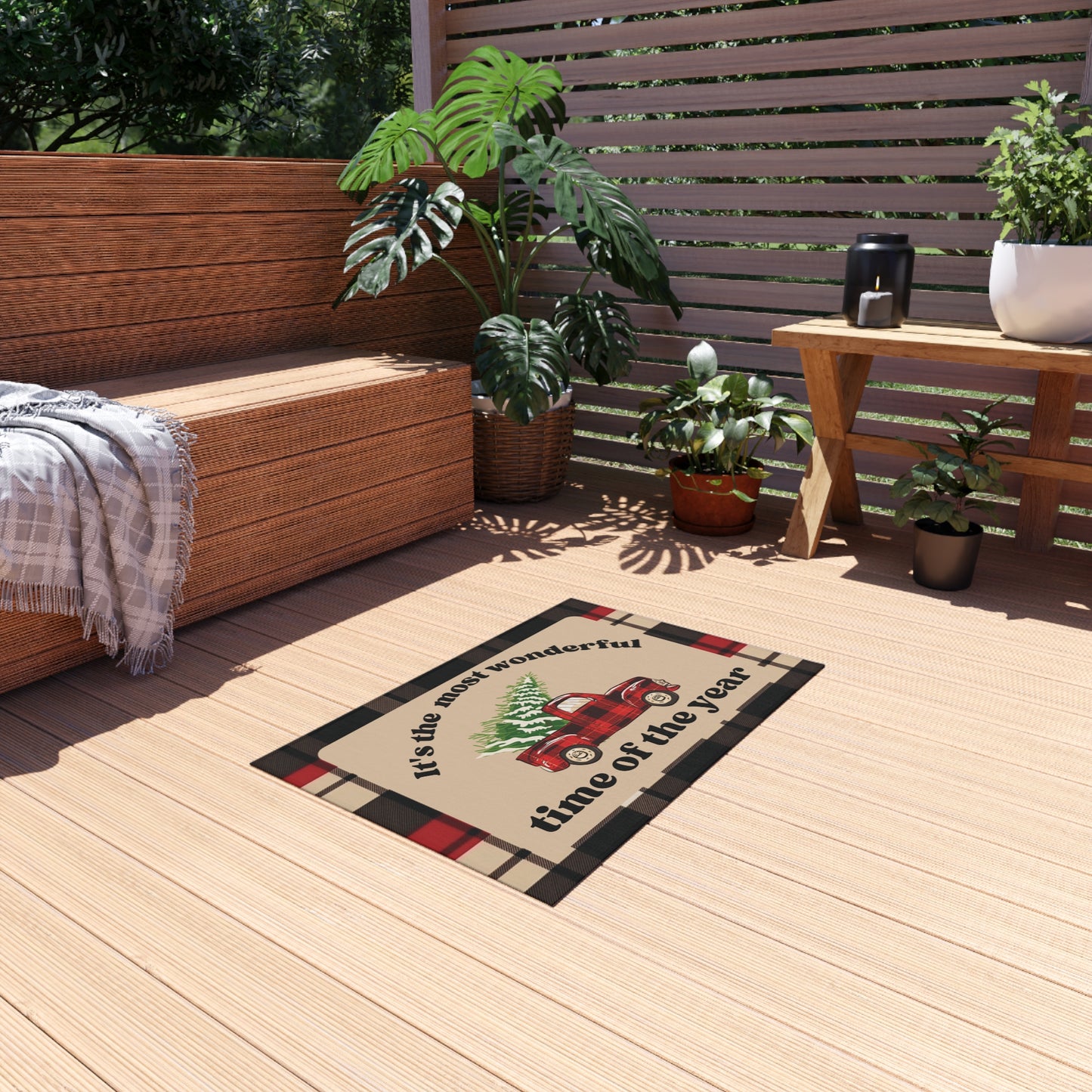 It’s the Most Wonderful Time of the Year Outdoor Mat – Festive Porch & Entryway Décor